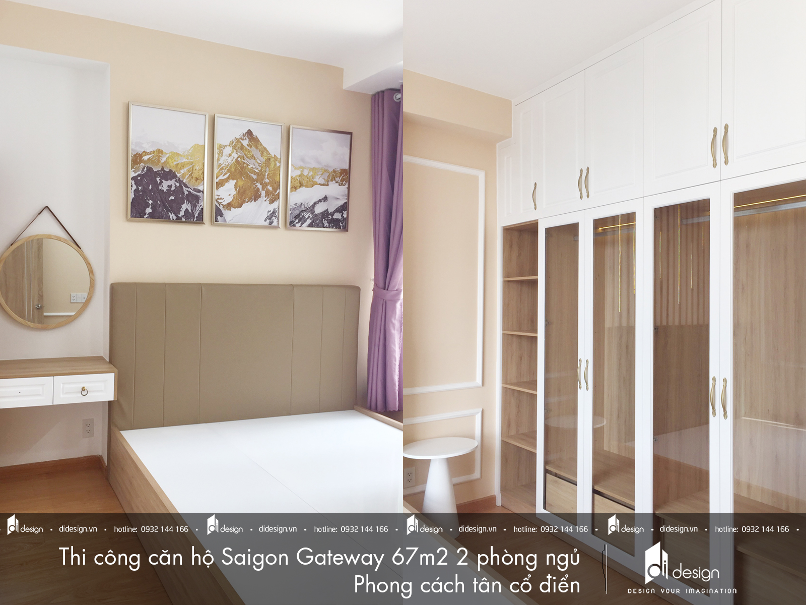 Thi công nội thất căn hộ Saigon Gateway 67m2 phong cách tân cổ điển