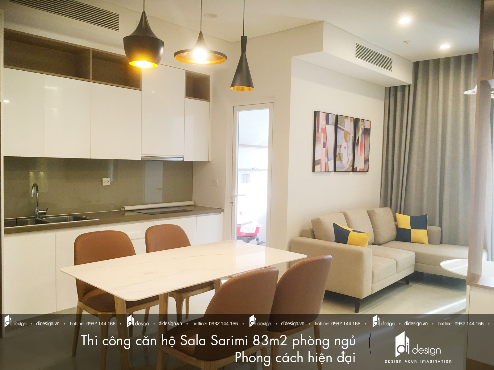 Thi công nội thất căn hộ Sala Sarimi 83m2