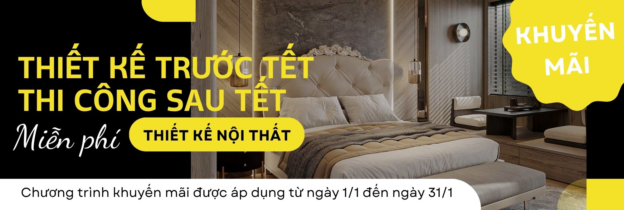 Thiết kế trước tết, thi công sau tết 2027 – ưu đãi lên đến 20.270.000 vnđ